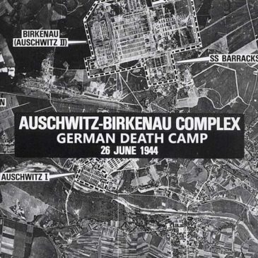 Auschwitz-Birkenau. Niemiecki obóz śmierci. 1944. Mapa ogólna.
